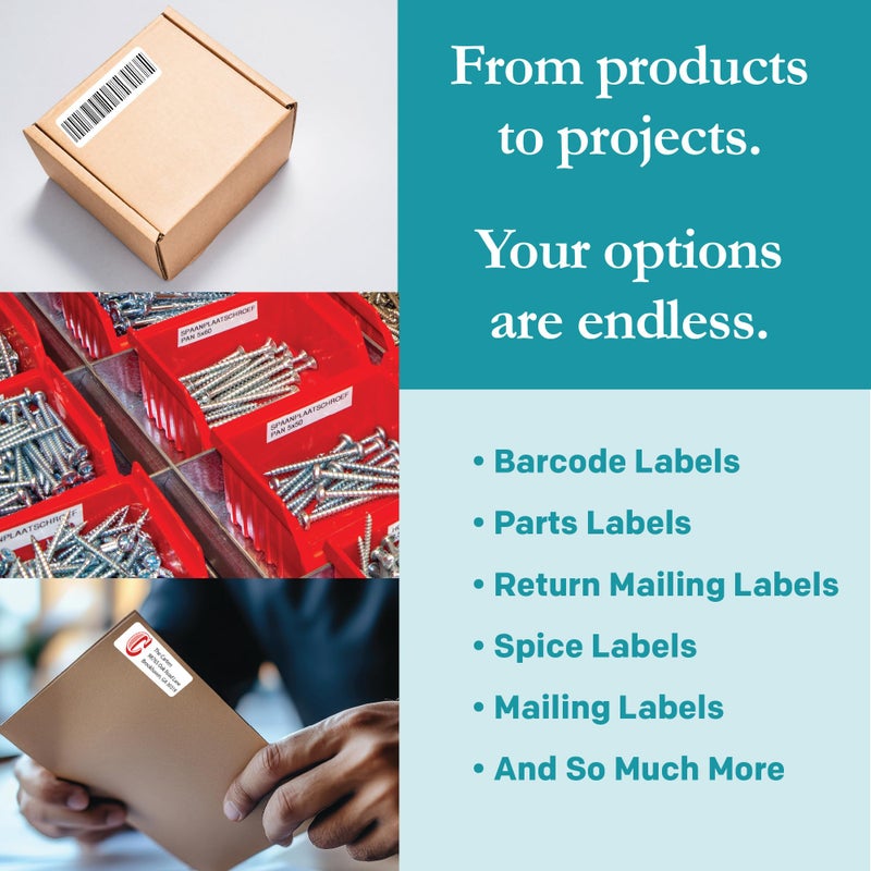 Premium Label Supply White Sticker Address Labels - 4 "" x 1.5 "" - Laser/Inkjet Compatible - (12 per Sheet), 100 Sheets - 1,200 Total Adhesive Labels - Image 2